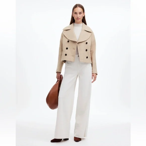 Madewell Oversized-Collar Short Peacoat (small) NWT - Picture 2 of 8